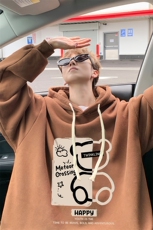 8XL连帽卫衣男大码胖子帽衫大号运动服WY2352-P35加绒款-P40，男装卫衣，电商A040