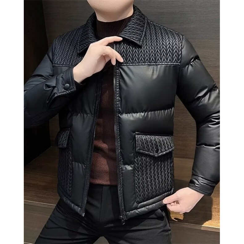冬季翻领棉衣外套保暖拼接麦穗休闲棉夹克痞帅棉服男M618,男装夹克,星座1116A（原606A-3）