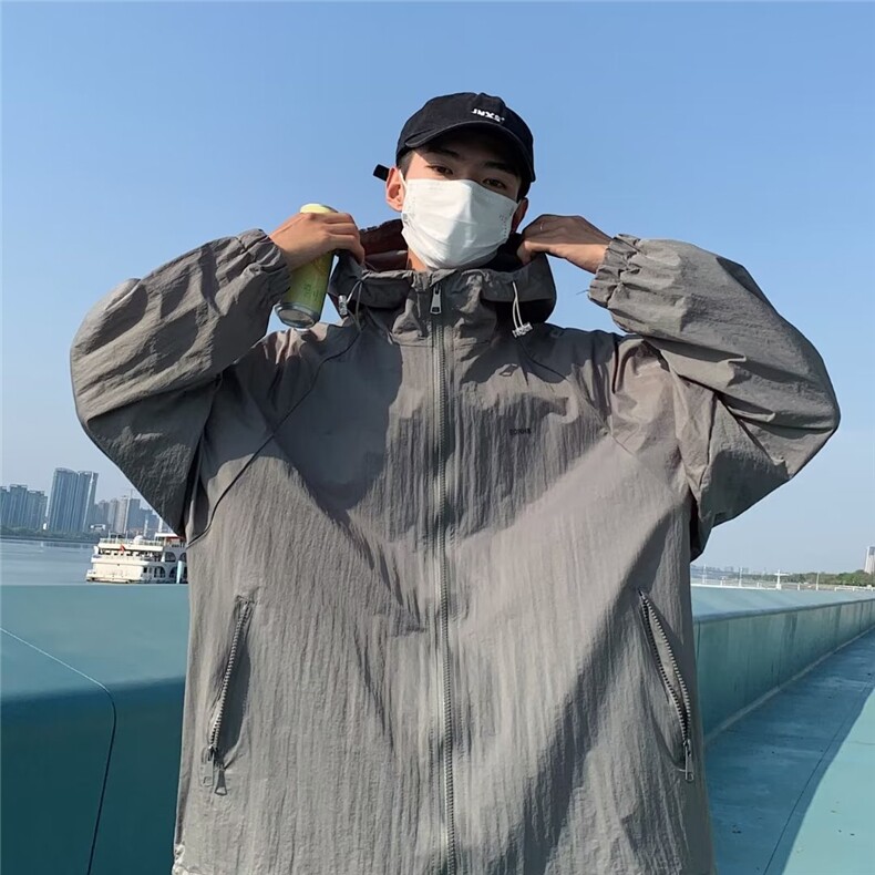 防晒服男潮牌宽松薄款上衣夏季遮阳韩版潮流外套MF05P38图片