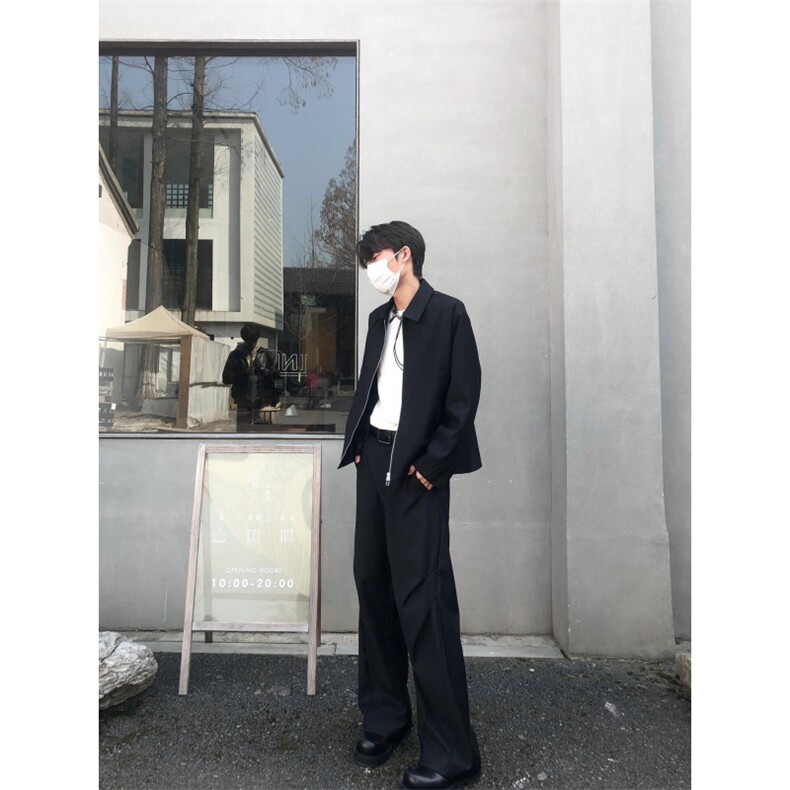 【有货】cleanfit黑色短款外套男高级感痞帅行政夹克Y165HH-特P55,男装夹克,星座1007（原301D）