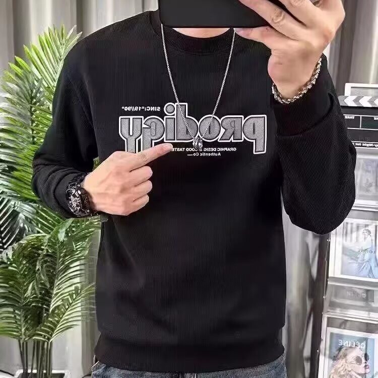 圆领卫衣男士春秋季大码宽松衣服ins潮牌帅气青少年字母长袖外套,女装短外套,星座506A