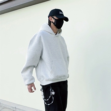 抖音得物高品质二开秋冬美式高街重磅结构辑明线连帽卫衣外套W75，男装卫衣，电商A486-1