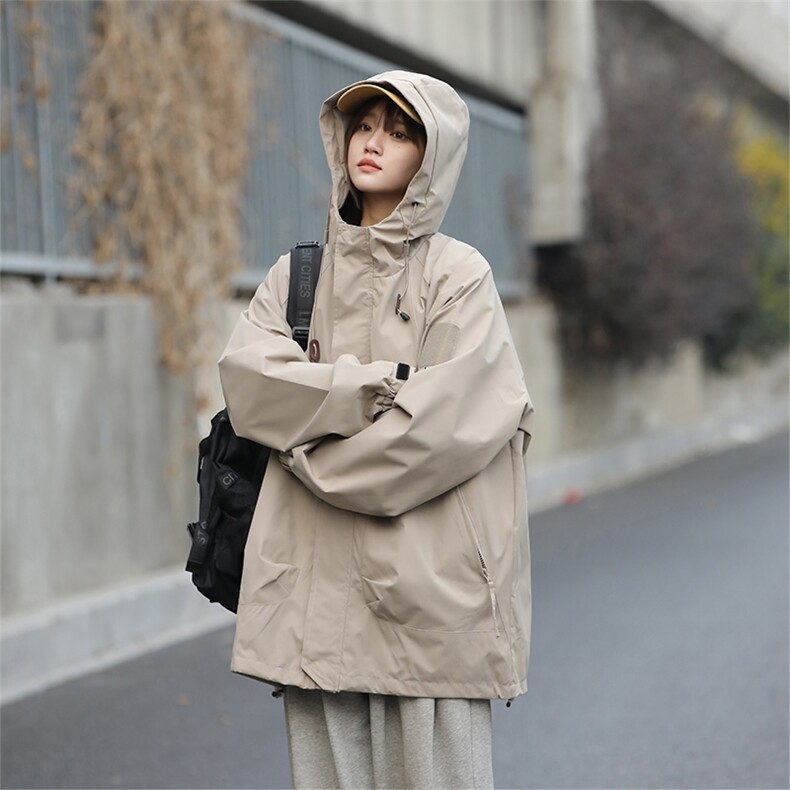 Cityboy情侣 时尚连帽冲锋衣外套夹克 团体班服图片
