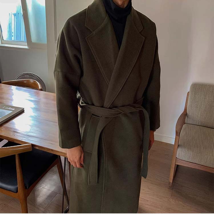 超长款秋冬超长款男士呢大衣韩版潮流加厚风衣DY0010P138,男装风衣,星座1004（原星座815-3）