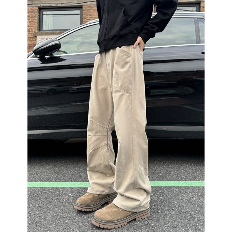 美式工装裤男高街复古水洗直筒cleanfit美拉德牛仔裤微喇,男装牛仔裤,星座410-6（原星座1304-1）