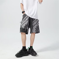 夏季男潮潮流五分裤高腰气质牛仔裤新款潮牌短裤帅气RK733-P48，男装牛仔裤，星座412