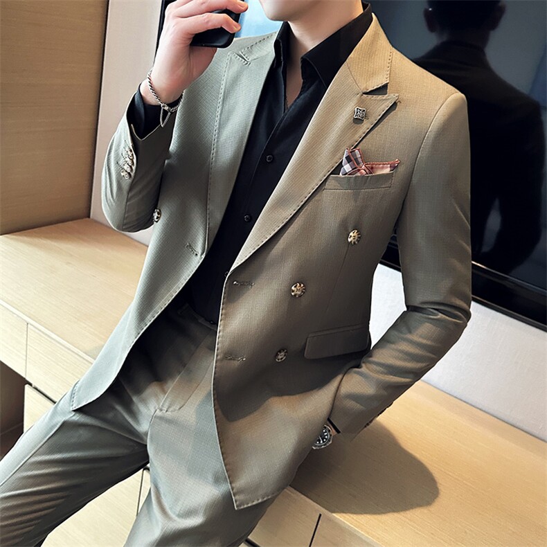 主推男士英伦风西装两排扣两件套尖领商务西服KTZ1837-P270,男装西服套装,星座1105-3