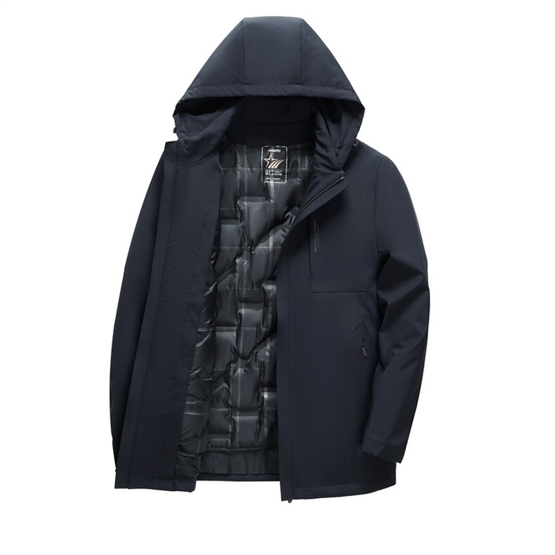 BAMJ-8906钱塘2020-2中年男士商务休闲连帽百搭简约羽绒服P255,男装羽绒服,钱塘207-2