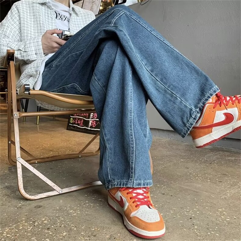 牛仔裤男秋季潮大码休闲裤子高街V117P45,男装牛仔裤,星座1116-2
