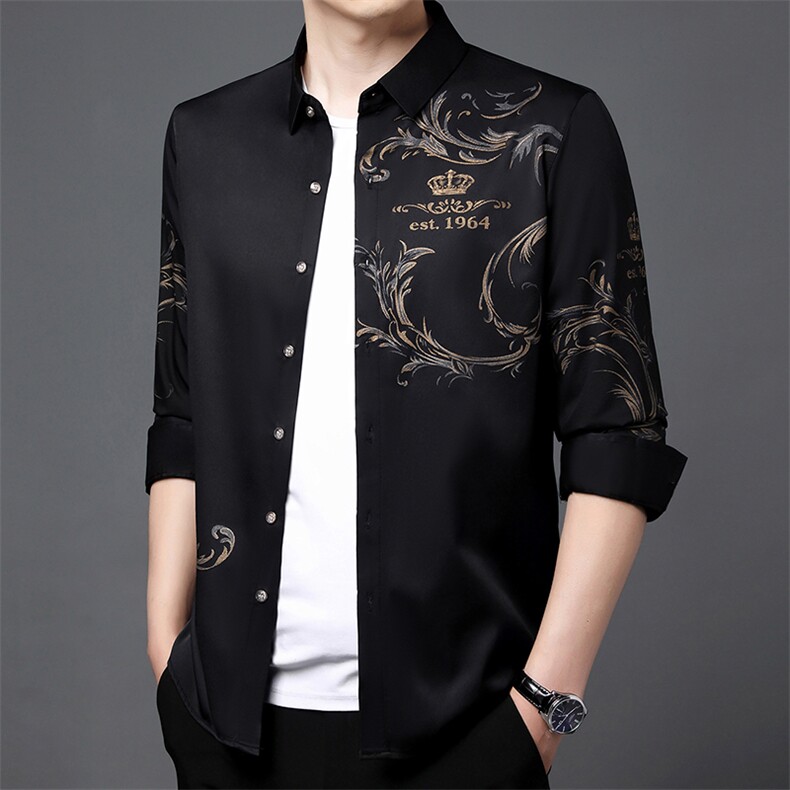 BO6817钱塘2020-3时尚休闲秋季新款简约中年男士衬衣P29,男装衬衫,钱塘207-3