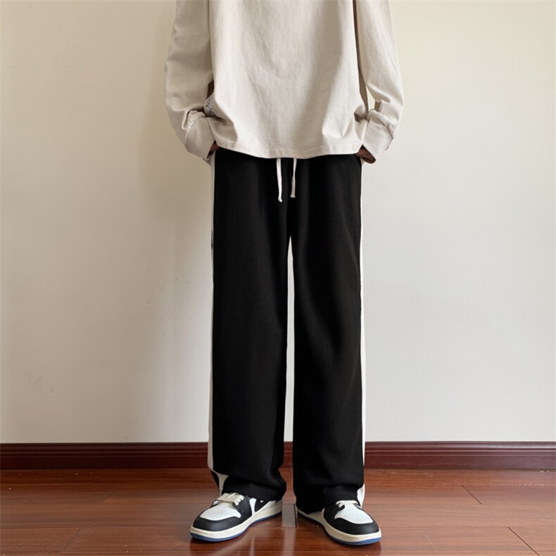 男秋季新款港风休闲裤华夫格裤子QK05P38,男装休闲裤,星座1116-2