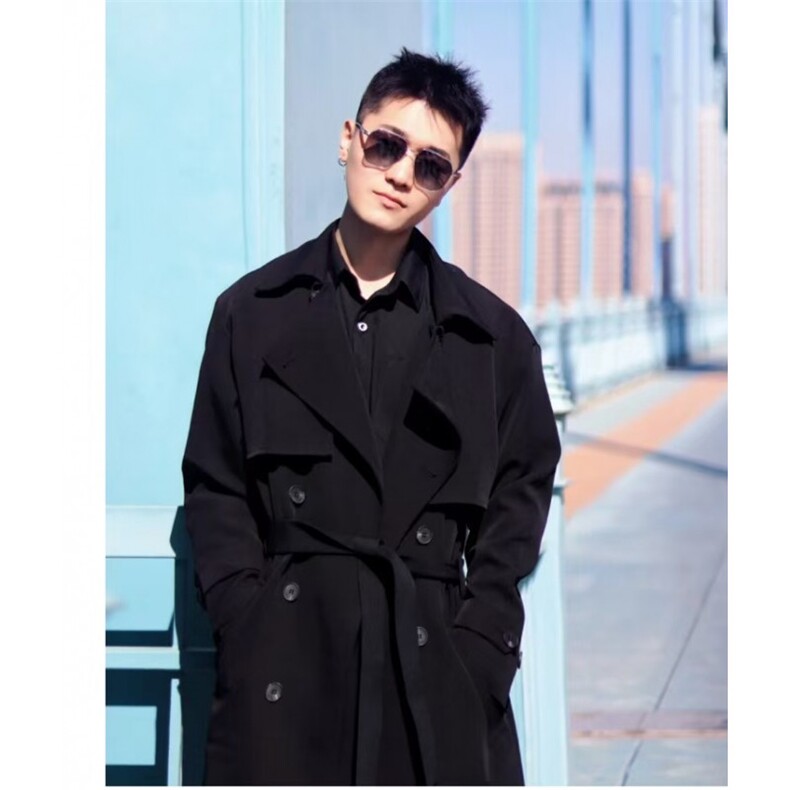 2025秋季新款双排扣风衣男长款上衣外套DSA157B-J2525-P108现货图片