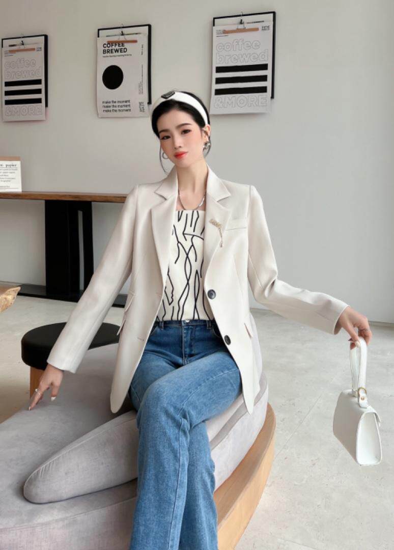 春装新款多色百搭休闲西装外套，女装西装，万人美