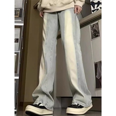 百搭时尚牛仔裤男款高个子美式复古裤子穿搭高档微喇裤AM2009P39，男装牛仔裤，星座1013-5