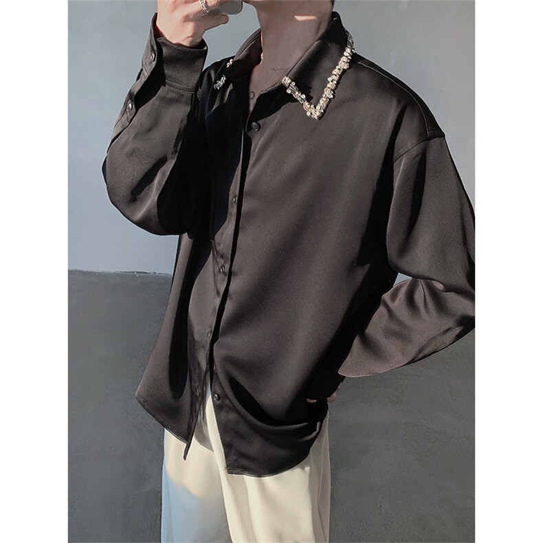 现货！26春夏男士丝滑醋酸珠片重工衬衫CS103-P108,男装衬衫,电商B288