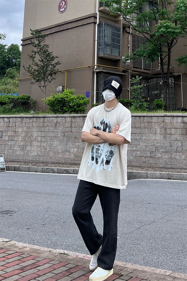 美式牛仔裤大码宽松直筒裤老爹裤长裤A014-K8133-P45控58,男装牛仔裤,电商A014