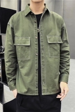 秋季新款衬衫男长袖韩版宽松纯色休闲男士衬衣202-7-GC14，男装衬衫，星座1302