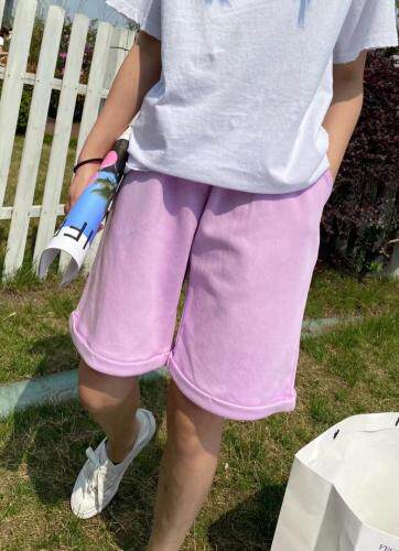 韩版时尚宽松糖果色短裤，女装，Q.P