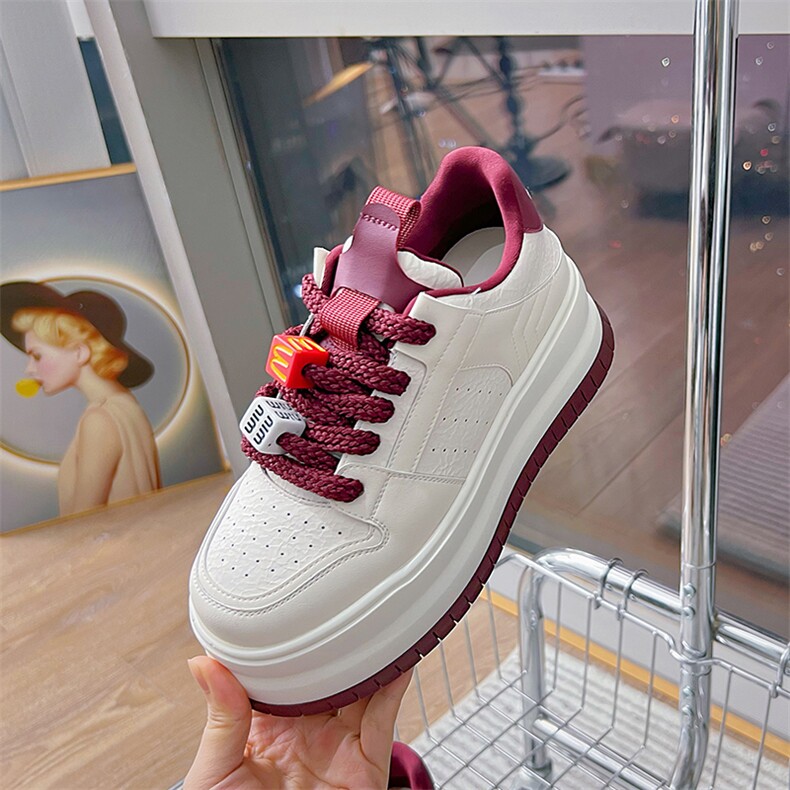 吸膜底真皮小白鞋女2025春季新款厚底运动板鞋休闲女鞋百搭鞋子女，女鞋休闲鞋，电商A223