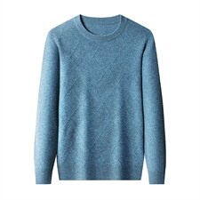 休闲商务纯色毛线衣中年男厚纯毛衣爸爸装保暖线衣SFT80868-P155图片