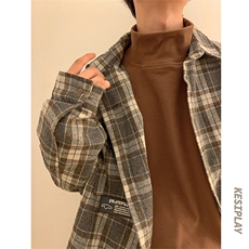 德绒半高领卫衣男秋季打底衫加绒加厚中领宽松长袖t恤高街ins潮牌，男装卫衣，电商A102-1