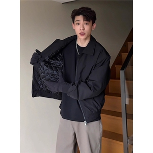 cleanfit黑色厚外套男秋冬飞行夹克棉服美式复古加厚保暖棉衣棉袄图片
