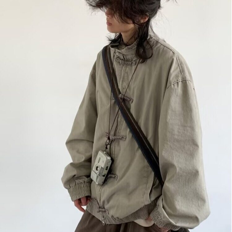 新中式复古盘扣百搭潮潮牌宽松休闲风工装夹克YSSQ-611-P65,男装夹克,星座1109-3