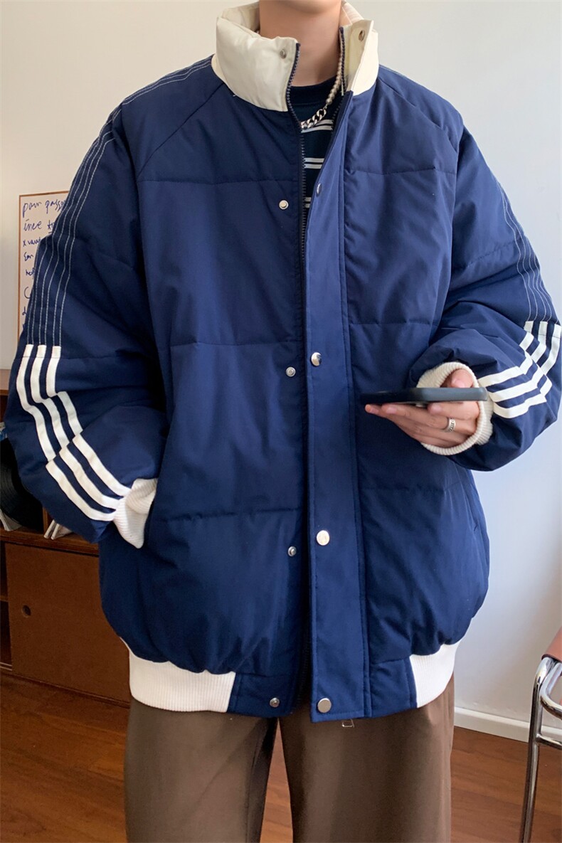 ！2025冬季新款男士撞色潮牌棉衣百搭情侣棉服外套MY200特P70,男装棉衣,电商B220