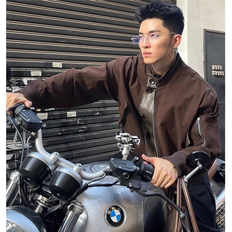 痞帅风皮衣男款潮流帅气加厚款夹克2025新款秋冬装高级感潮牌外套,男装夹克,星座506A
