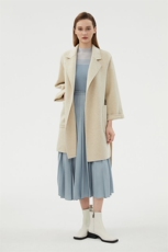 时尚百搭驼色双面呢大衣优雅显瘦羊毛外套气质女神必备单品，女装双面呢大衣，阿吉丽克