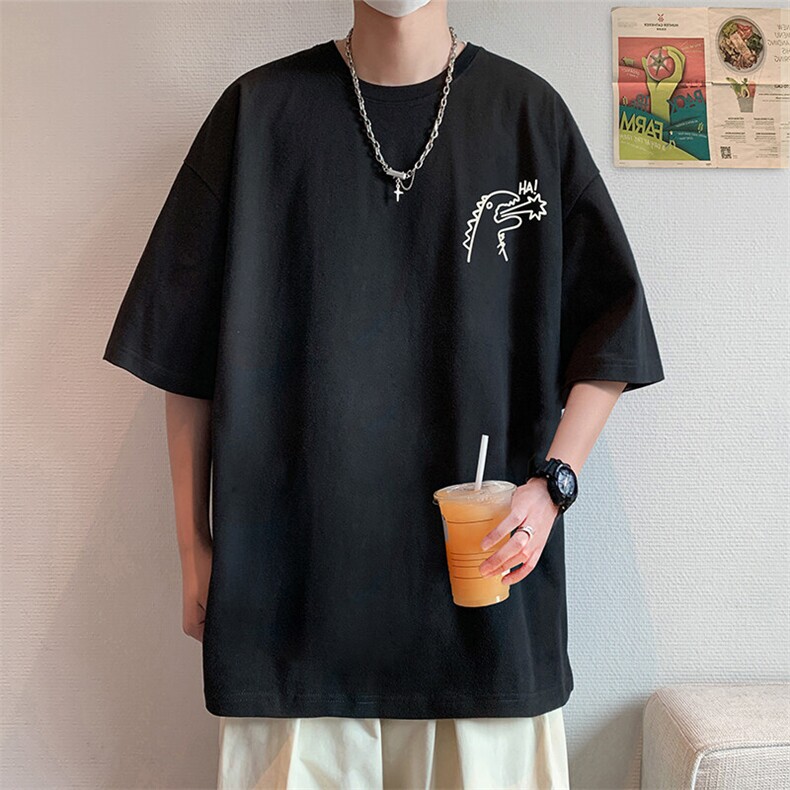 T739P26夏季新品港风高街美式短袖T恤宽松ins重磅纯棉体恤,男装T恤,星座304A