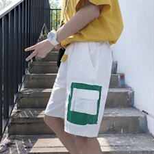 网红潮流休闲短裤男五分裤港风牛仔裤男D/，男装休闲裤，电商D202