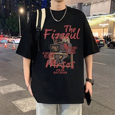 T795港风潮牌高街美式短袖T恤男夏季新款宽松半袖ins重磅纯棉体恤，男装T恤，星座304A-1