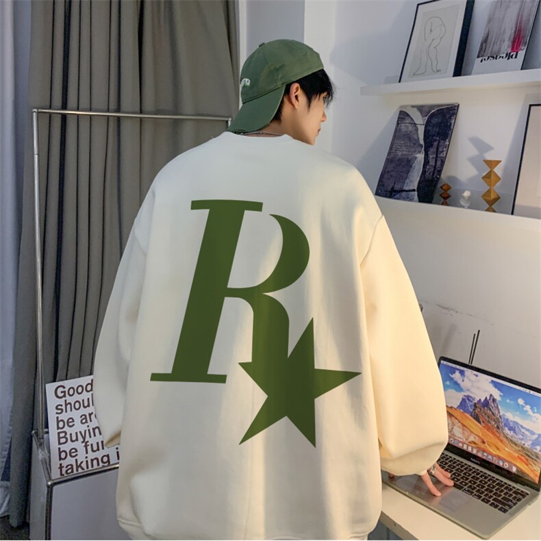 2026春季新款R星宽松连帽印花大码卫衣JK23411特批p25-控48图片