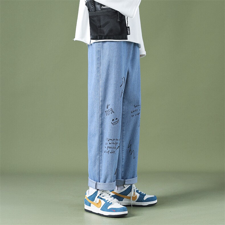 21年秋季港风牛仔裤中性风牛仔裤女高品质现货DS-A160-1-8601-P45,男装牛仔裤,电商C323-1