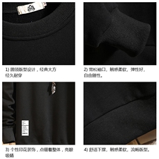 S6045-P35春季圆领卫衣男大码韩版宽松长袖外套男砖墙挂拍，男装卫衣，电商A040A