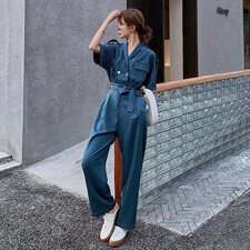 主推款大货连体裤阔腿裤雪纺裤子087，女装连体裤，柒柒家