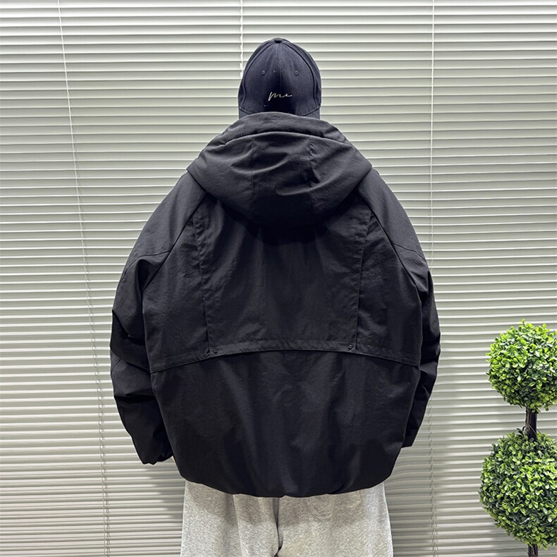 2025新标90白鸭绒短款连帽加厚男羽绒服外套375-P370,男装羽绒服,钱塘708(原3018)
