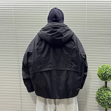 2025新标90白鸭绒短款连帽加厚男羽绒服外套375-P370，男装羽绒服，钱塘708(原3018)