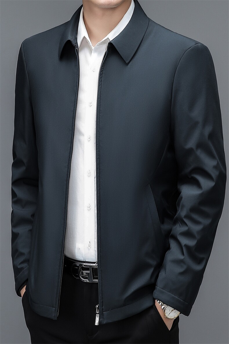 CM2202钱塘2020-2中年男士商务休闲简约翻领冬季厚款羽绒服P170,男装羽绒服,钱塘207-2