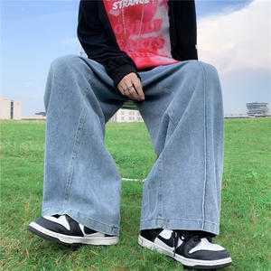 美式vibe复古牛仔裤男夏季薄款宽松直筒阔腿休闲长裤 K4122-P40图片