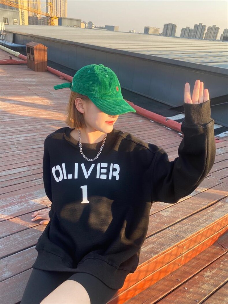 欧葛妮加绒新款法式波纹邹卫衣，女装卫衣/绒衫，OGENI 欧葛妮