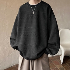 8XL-M特大码港风太空棉圆领打底衫上衣男士青年套头卫衣WY05P40，男装卫衣，电商D206-1