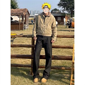 有货DK8281-特批38黑色牛仔裤男款春秋美式高街牛仔裤图片