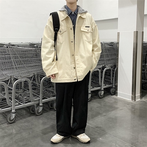 2023春季男士牛仔夹克港风高街痞帅连帽（可拆卸）外套JK839-P70图片