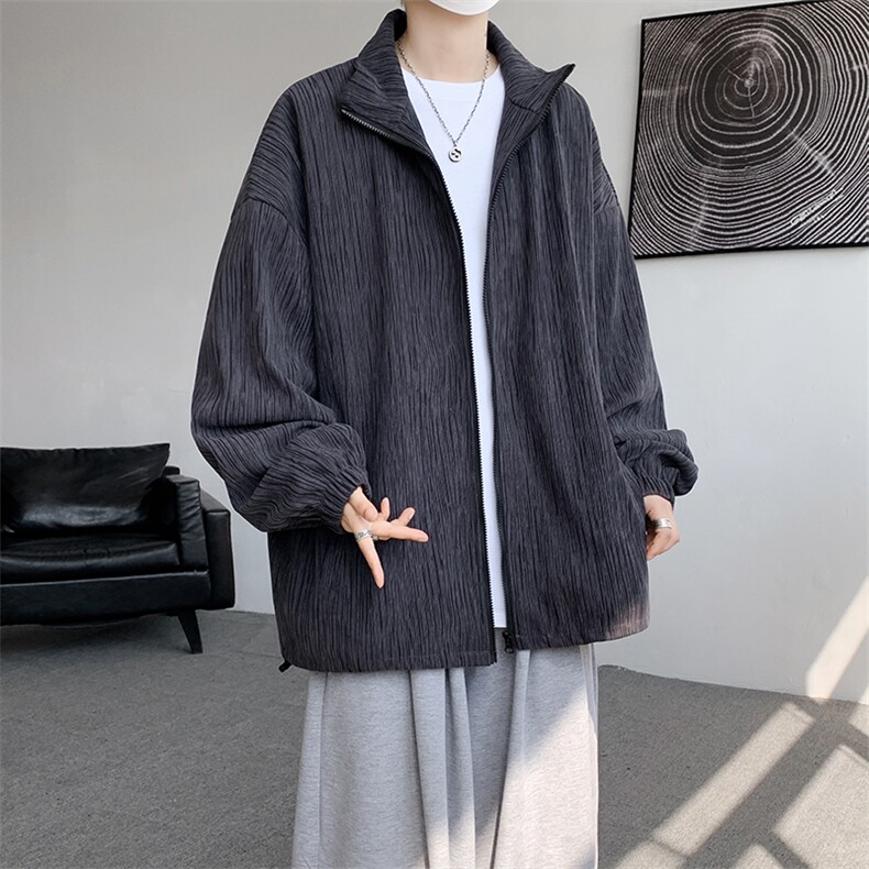 现货 JK10071-特批55 夏季大码灯芯高品质夹克外套宽松情侣上衣图片