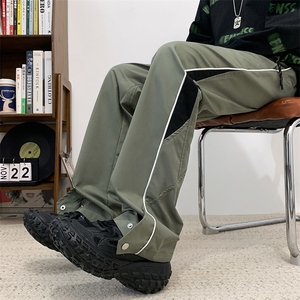 现货裤子男潮流休闲裤宽松直筒户外男款阔腿运动裤HK301-P40图片