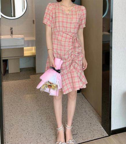 格子连衣裙，女装连衣裙，有声有色