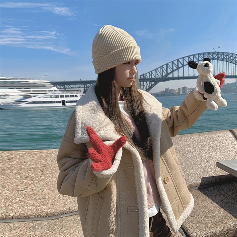 2023年冬季新款皮毛一体羊羔毛皮衣B190-82508-P215-K318,女装羊羔毛/颗粒绒,辉之琳