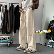 2025冬季新款华夫格贴标保暖羊羔绒直筒裤A316-1-K1212P45控65，男装棉衣，星座906（原电商a316-1）